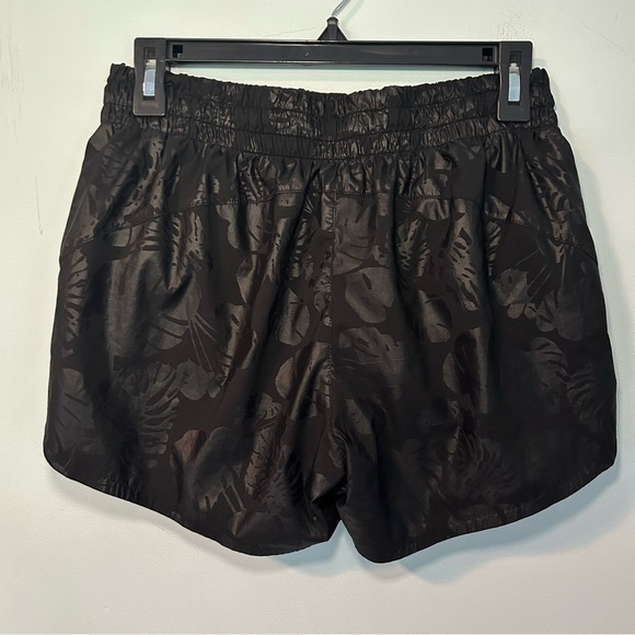 Athleta Run Black Palm Tree Print Athletic Shorts Size Small - Picture 5 of 10